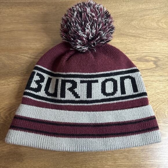 Burton Beanie Hat Pom Skiing Snowboarding Mountain Slope Sports Outdoor Gear - Picture 2 of 5